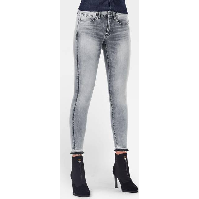 G-STAR RAW dam Skinny jeans 3301 Mid Skinny Ankle , Blekt tätningsgrå A634-c274 , 26W / 32L