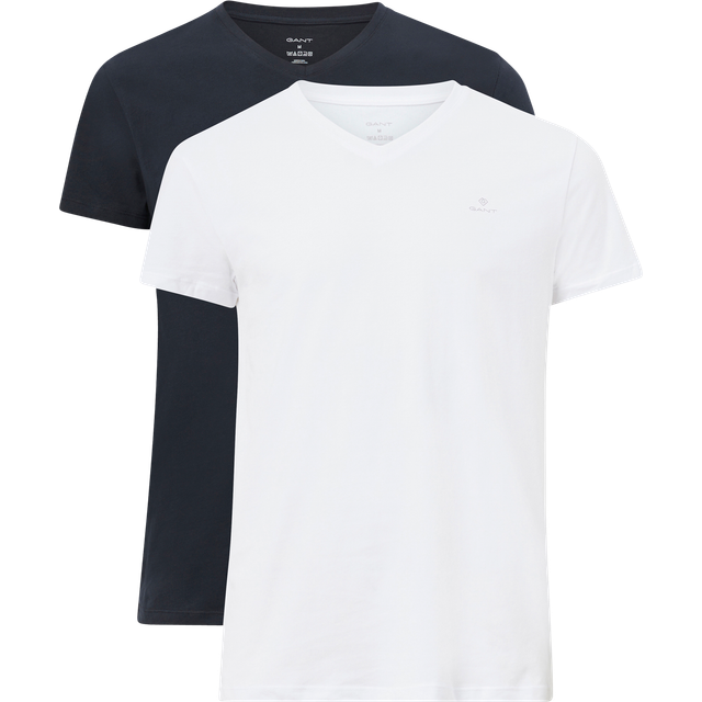 Gant 2-pack Basic V-Neck T-Shirt - White - Large