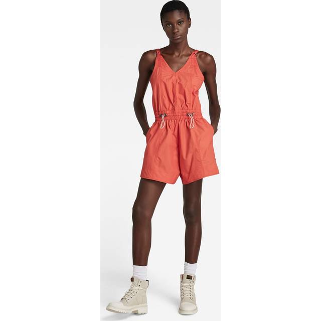 G-STAR RAW Dam ärmlös sommar lekdräkt jumpsuit, Röd (paprika A790-d116), L