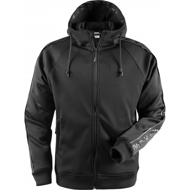 Fristads Sweatshirtjacka huva 7464 SSL Svart 3XL (3XL)