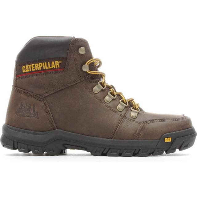Cat Footwear Men's Outline Soft Toe Work Boot  Seal Brown  11
