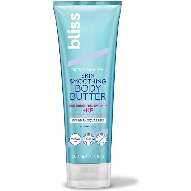 Bliss Body Butter Texture Takedown Skin Smoothing Lotion - Keratosis Pilaris KP - 6.7 Fl Oz - For Rough, Bumpy Skin - 10% AHA + Squalane + Shea Butte