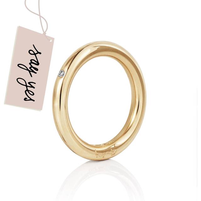 Efva Attling One Love & Stars Thin Ring 17.50 MM - HYRA RING: GULD