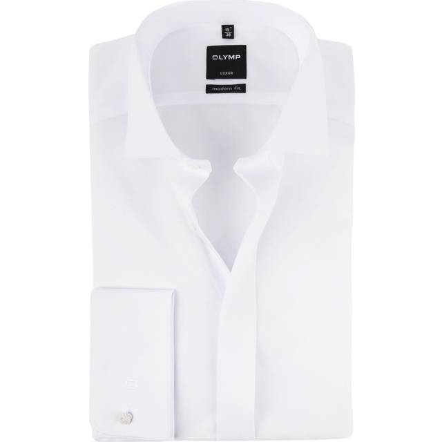 Olymp Luxor Tuxedo Shirt French Cuffs White size 46