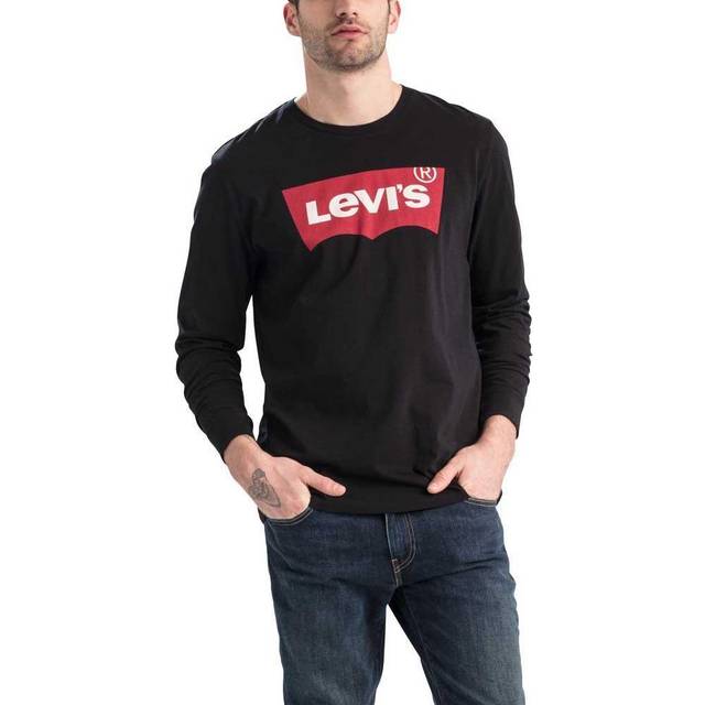 Levi's Herr Ls Graphic Tee B T-shirt, Hm Ls Better Black, XXS
