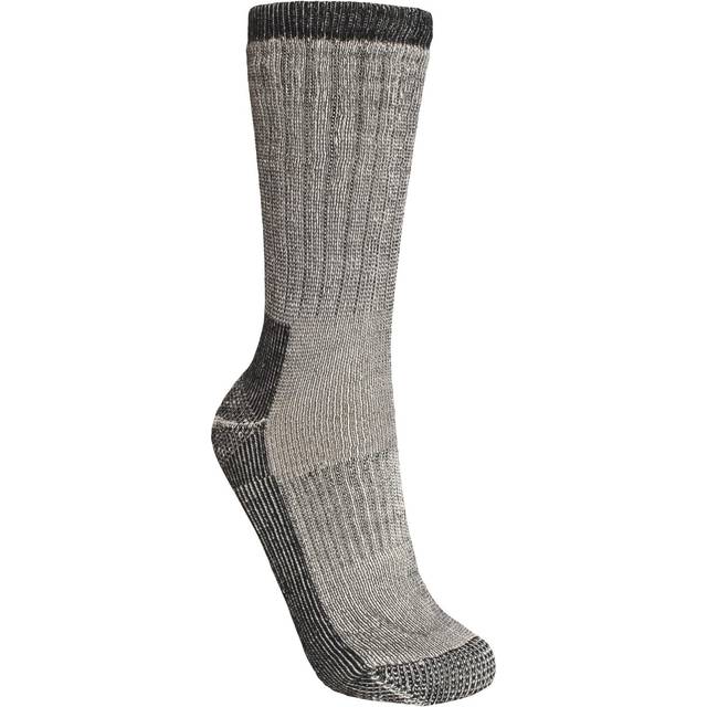 (4/7 UK, Grey Marl) Trespass Mens Stroller Merino Wool Hiking Boot Socks (1 Pair)