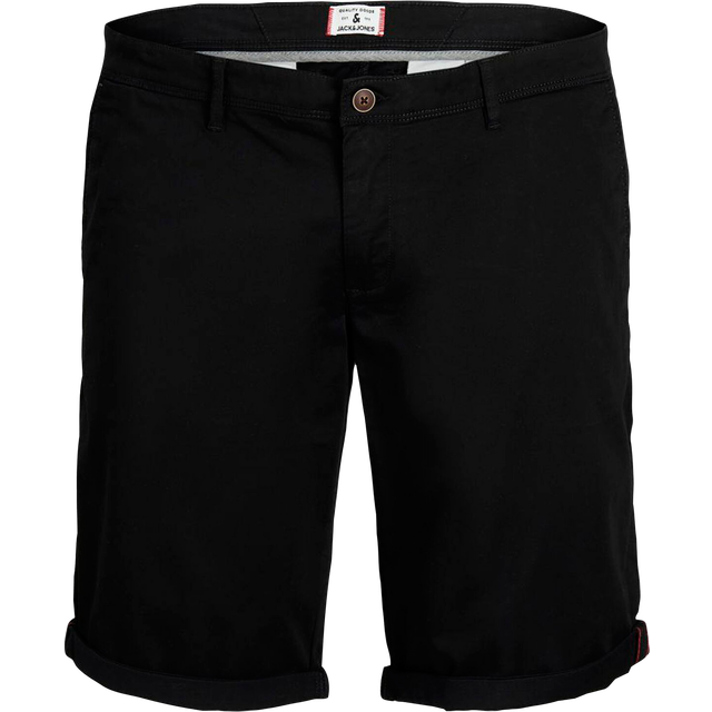 JACK & Jones chinos shorts plus storlek normal passform chinos shorts, svart, 44