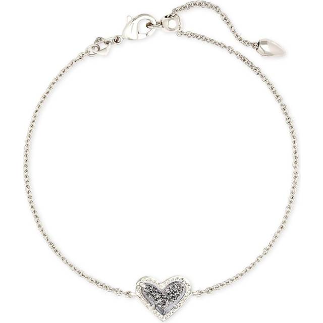 Kendra Scott Ari Heart Link Chain Bracelet for Women  Fashion Jewelry  14k Gold-Plated  Iridescent Dichroic Glass