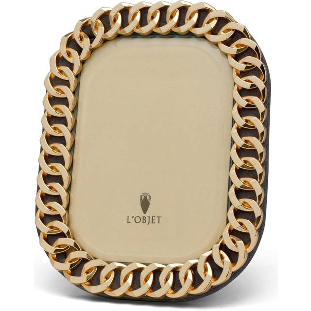 Lobjet Cuban Link Gold-plated Photo Frame 4x6