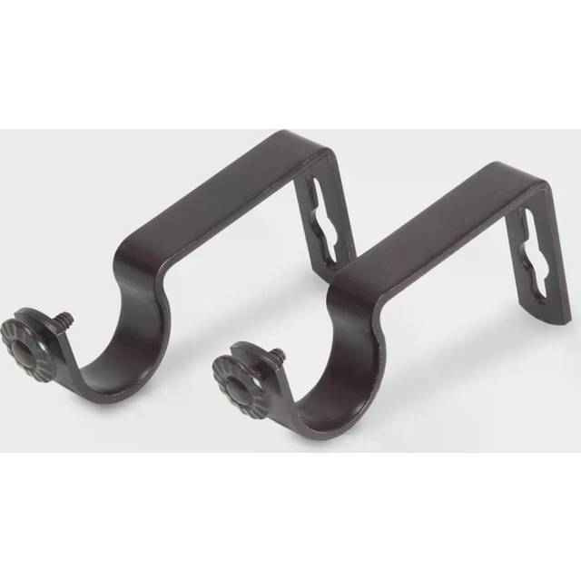 "Rod Desyne Heavy Duty 1"""""""" Wall Single Bracket Pair  Light Gold  2 Piece"