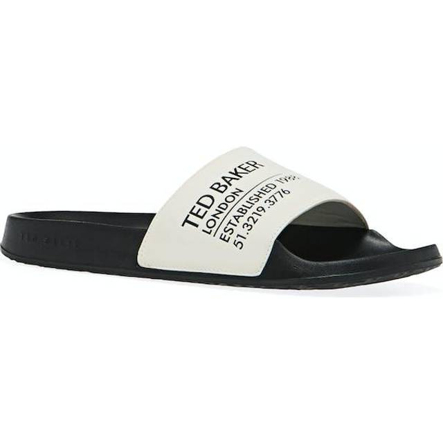 Ted Baker Aziell Mens White Sliders - Size UK 8