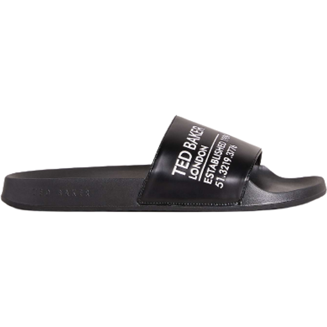 Ted Baker Aziell Mens Black Sliders - Size UK 9