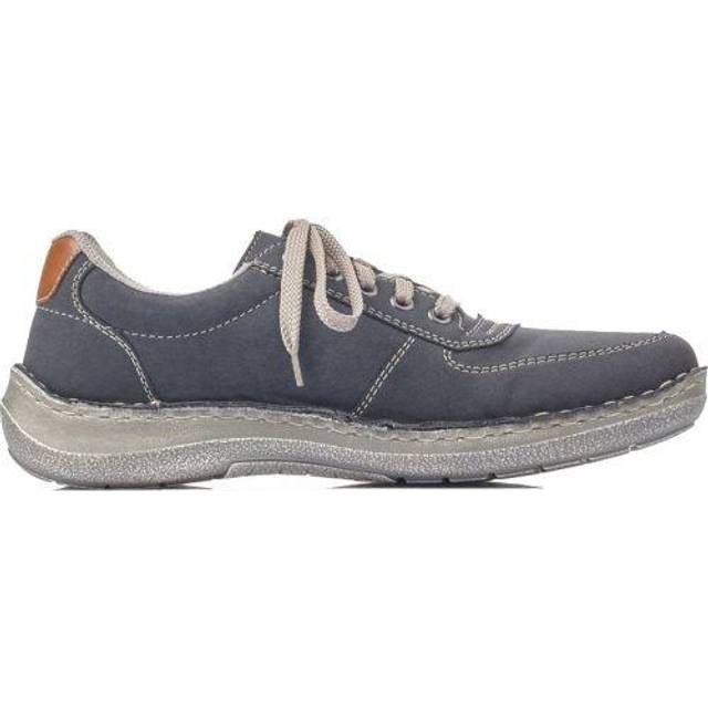 Rieker Men's 03030 Pacific Blue Wide Fit Lace Up Zip Up Shoes Trainers - UK 10.5 / EU 45