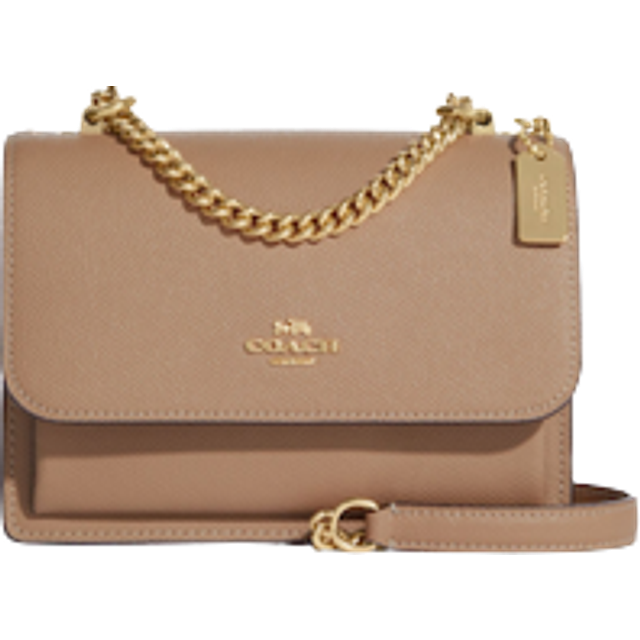 Coach Womens Crossgrain Leather Mini Klare Crossbody Bag - Beige - One Size