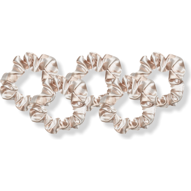 Kitsch Leopard Satin Sleep Scrunchy Set of Five - LEOPARD