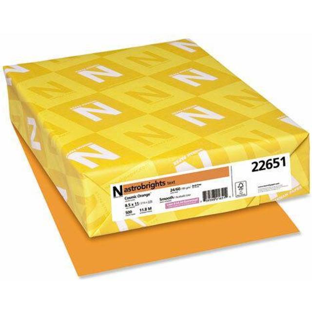 Neenah Paper 22651 Color Paper  24lb  8 1/2 x 11  Cosmic Orange  500 Sheets