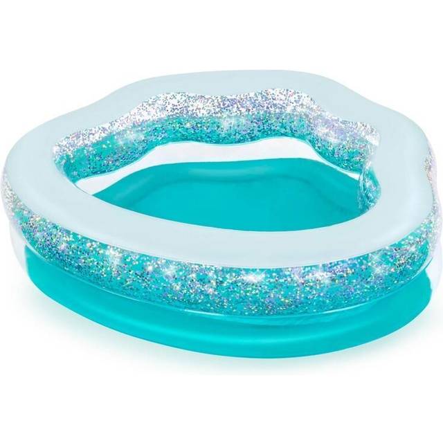 "BESTWAY PADDLING POOL KIDS SPLASH POOL 59"" X 50"" X 17"" SPARKLE SHELL CHILDS"