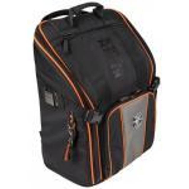 KLEIN TOOLS 55655 Tool Bag Backpack  Tradesman Pro Tool Station with 21 Pockets and Large Interior  Includes Flashlight with Work Light