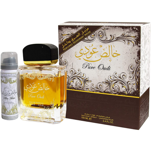 Lattafa Pure Oudi Gift Set 100ml EDP Spray + Deodorant Spray 50ml
