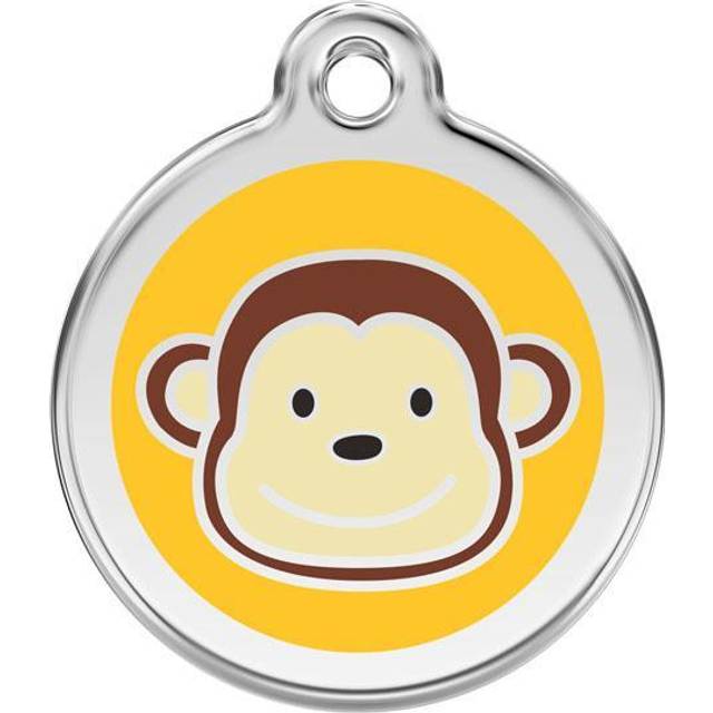 Red Dingo Enamel Dog & Cat ID Tags Monkey - Small