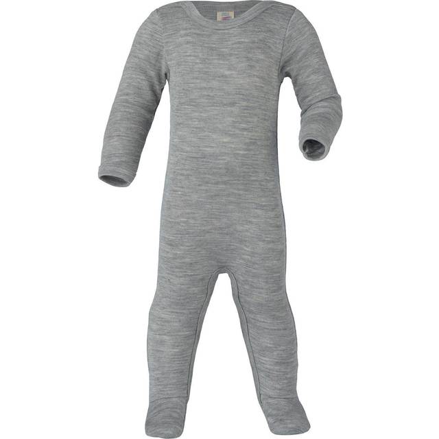 Engel Onesie - Ull/Silke - Gråmelerad - Engel - 62/68 - Onesie