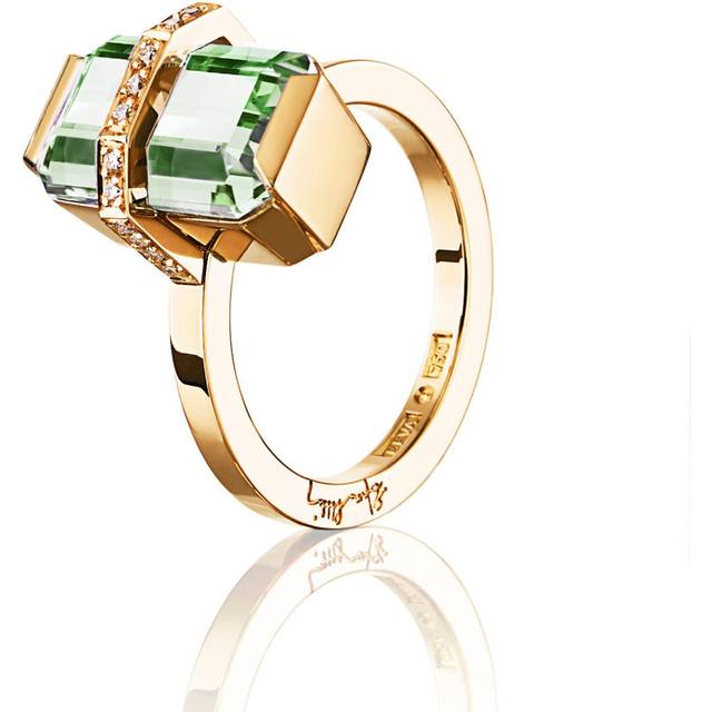 Little Bend Over - Green Quartz Ring Guld 16.50 mm