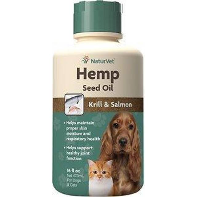 NaturVet Hemp Seed Oil Krill And Salmon For Dogs & Cats 16 fl oz