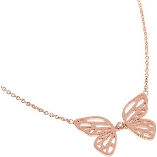 Olivia Burton Butterfly Wing Rose Gold Necklace - Adjustable