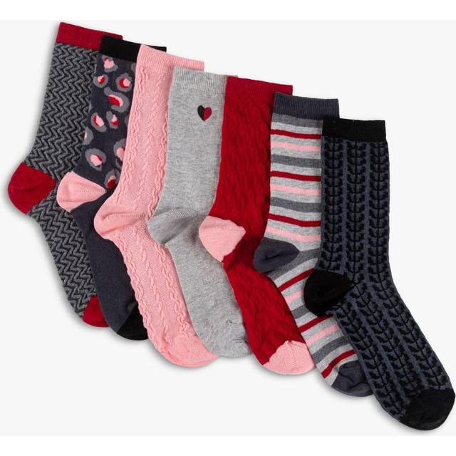 Totes Isotoner 7 PACK DAYS OF THE WEEK Womens Socks Multi: One Size