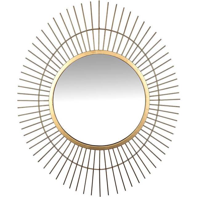 Stratton Home Decor Nora Modern and Contemporary Metal Wall Mirror in Gold