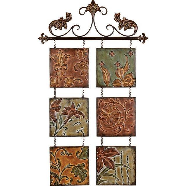 Deco 79 Wood Scroll Wall Decor  10 x 1 x 20  Gray