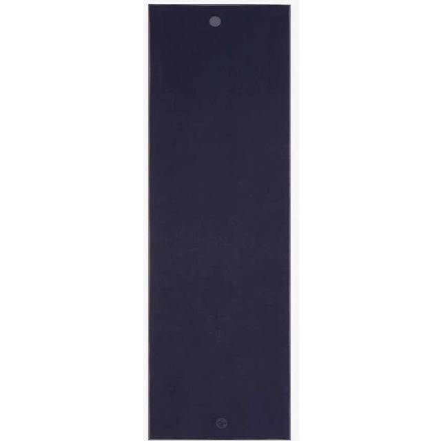 Manduka Yogitoes yogahandduk för matta, halkfri och snabbtorkande för varm yoga med gummibotten greppprickar, tunn och lätt, 180 cm, midnatt