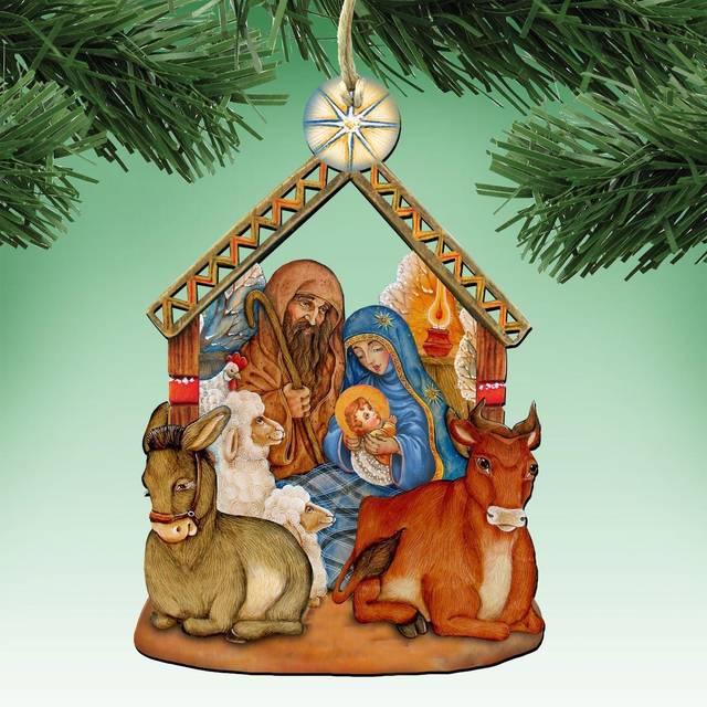 G.DeBrekht 8114030 Nativity Wooden Christmas Ornament