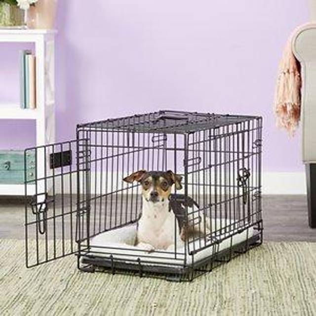 "MidWest iCrate Starter Kit for X-Small Dogs - 22"""""""" Crate With Bed  Bowls & Cover For Pets Under 12 lbs"
