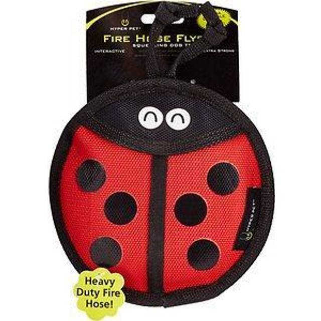 Hyper Pet Firehose Flyers Ladybug Durable Squeaky Dog Toy 9.8 x 1.2 x 6.5 inches