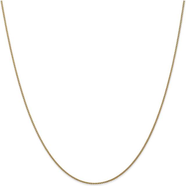 Quality Gold PEN157-20 1 mm x 20 in. 14K Yellow Gold Solid Diamond-Cut Spiga Chain