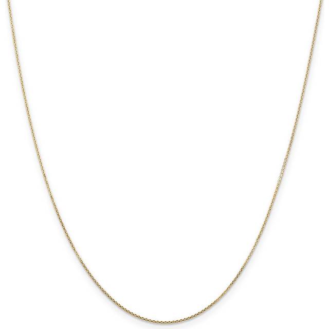 Quality Gold PEN202-18 0.80 mm x 18 in. 14K Yellow Gold Diamond-Cut Cable Chain