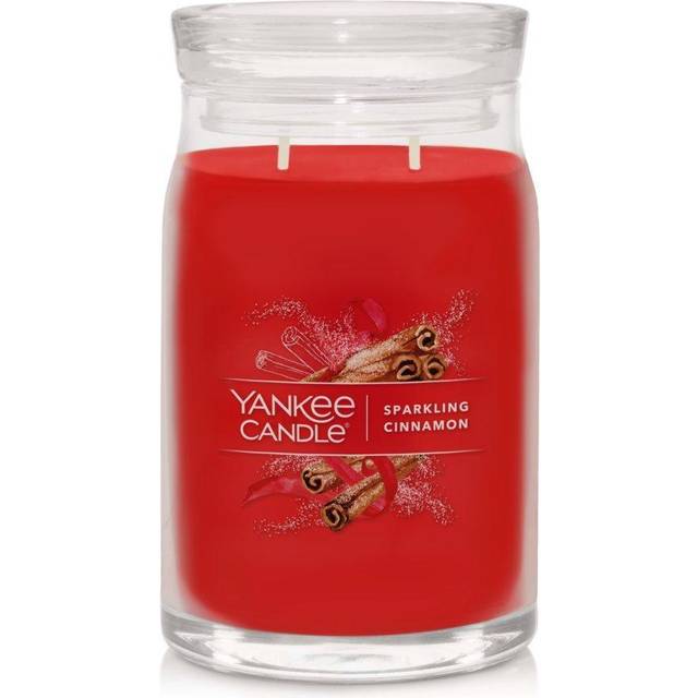 Yankee Candle Sparkling Cinnamon Scented  Signature 20oz Large Jar 2-W