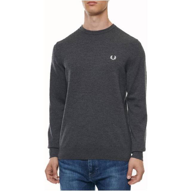 Men's Fred Perry Navy Blue Roll Neck Jumper - Black - Size: Regular/34