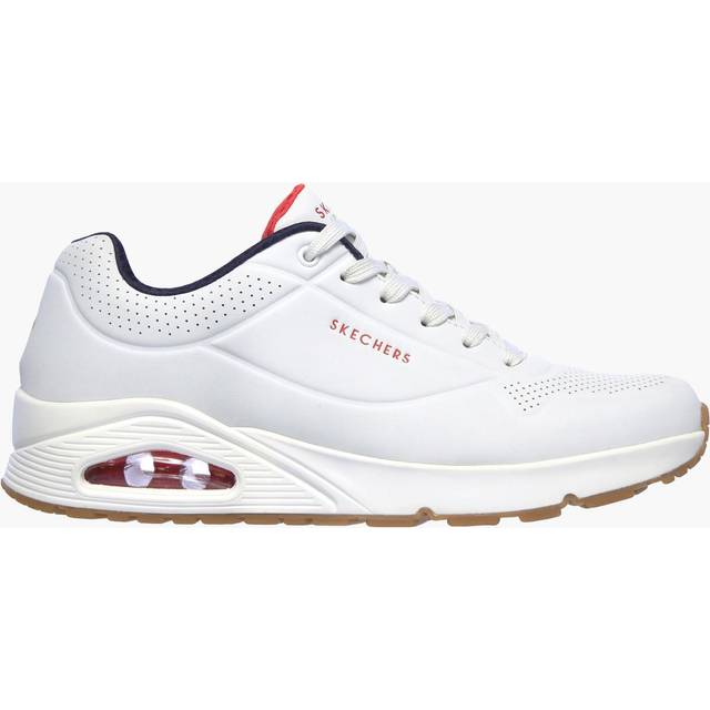 Men's Skechers 52458/WNVR UNO - STAND ON AIR Mens Trainers White/Red - Size: 7.5