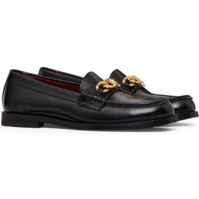 Valentino Garavani, Loafers, female, Black, 5 UK, Chain Mocassins with VLogo Detail