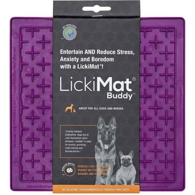 LickiMat Dog Lick Mats Slow Feeders Classic Buddy 10 Colours - Purple