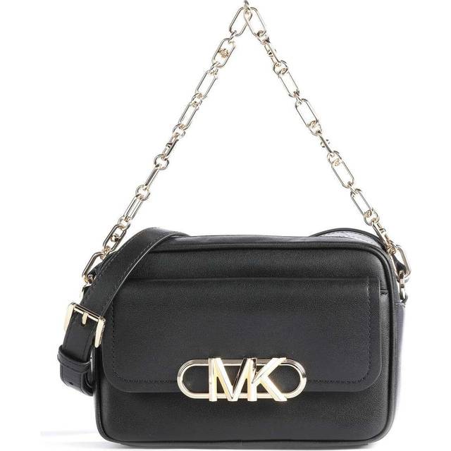 Michael Kors Medium Parker Leather Crossnody Bag - Gold Tone (Size 8.25 W X 5.75 H X 2.5 D)