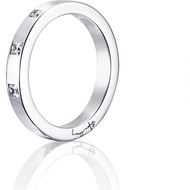 High & I Love You On Top Thin Ring Vitguld 17.00 mm