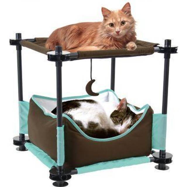 Kitty City Claw Indoor and Outdoor Mega Kit Cat Furniture, Cat Sleeper, Outdoor Kennel ,Black C,17.8x17.8x17.2 Inch (Pack of 1)