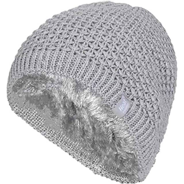 Heat Holders Womens - Ladies Knit Fleece Lined Warm Thermal Beanie Hat - Purple - One Size