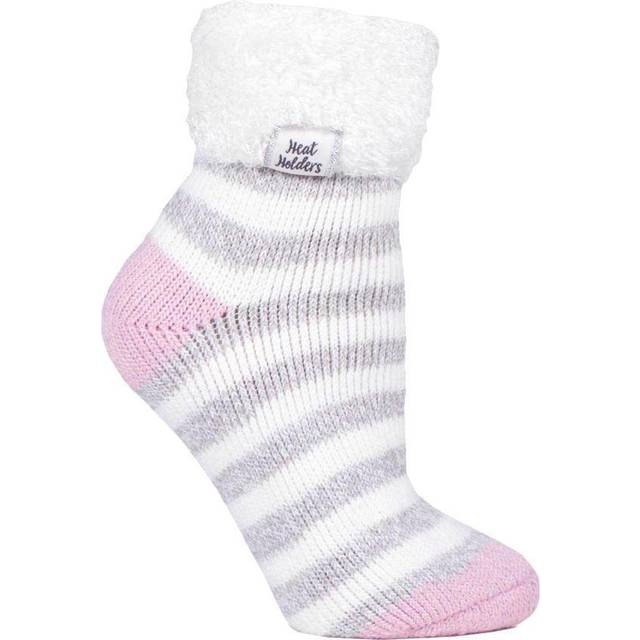 (4-8, Lilac (S Rib)) Heat Holders Ladies Extra Fluffy Bed Socks for Lounging Around