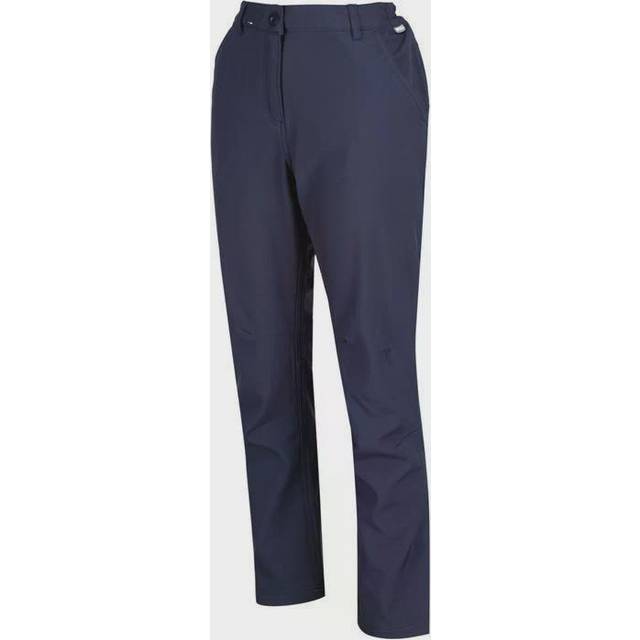 Regatta Women's Water Repellent Fenton Softshell Walking Trousers Navy, Size: 20 L - Blue
