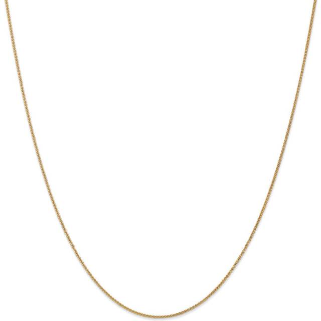 Quality Gold PEN133-16 1 mm x 16 in. 14K Yellow Gold Solid Polished Spiga Chain