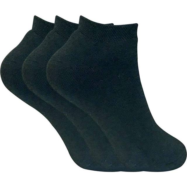 Sock Snob Womens 3 Pairs Ladies Cushioned Coloured Low Cut Ankle Thermal Trainer Socks - Multicolour - Size UK 4-6.5